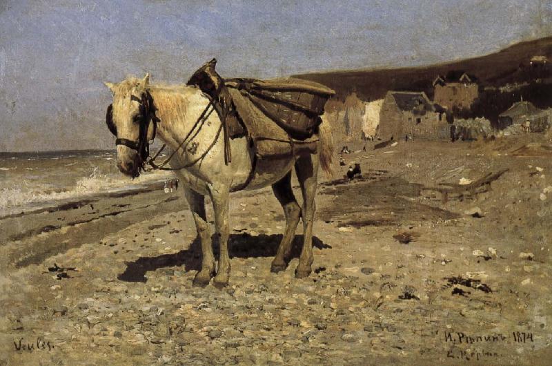 Ilia Efimovich Repin Normandy transported stone horse oil painting image